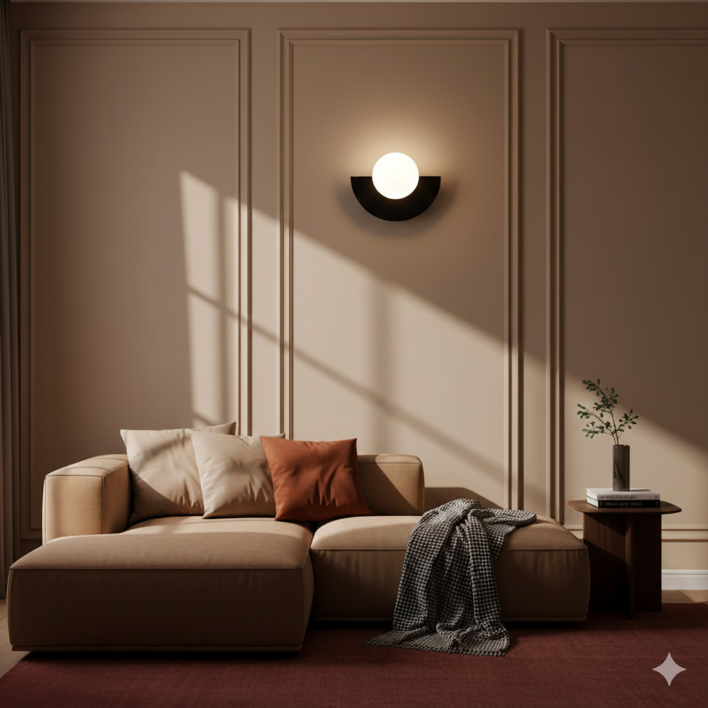 LED-Wandleuchte | Modern Minimalist | Glas-Globus | Warmweiß & Coolweiß