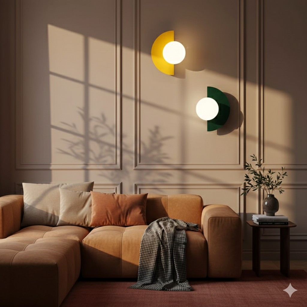 LED-Wandleuchte | Modern Minimalist | Glas-Globus | Warmweiß & Coolweiß