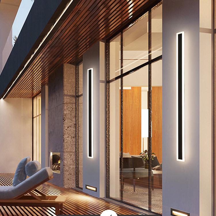 LED-Außenwandleuchte | Schwarz Metall & Acryl | Garten & Balkon