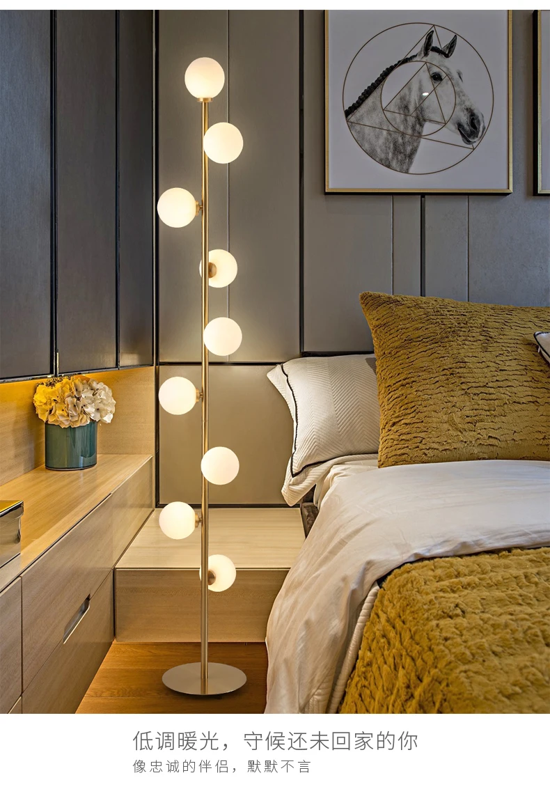 Glas-Stehlampe | Nordic Stil | G9 LED-Licht | Warmweiß / Neutral