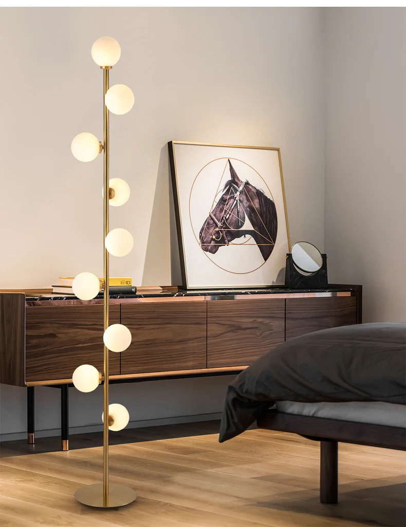 Glas-Stehlampe | Nordic Stil | G9 LED-Licht | Warmweiß / Neutral