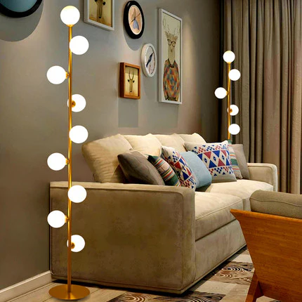 Glas-Stehlampe | Nordic Stil | G9 LED-Licht | Warmweiß / Neutral