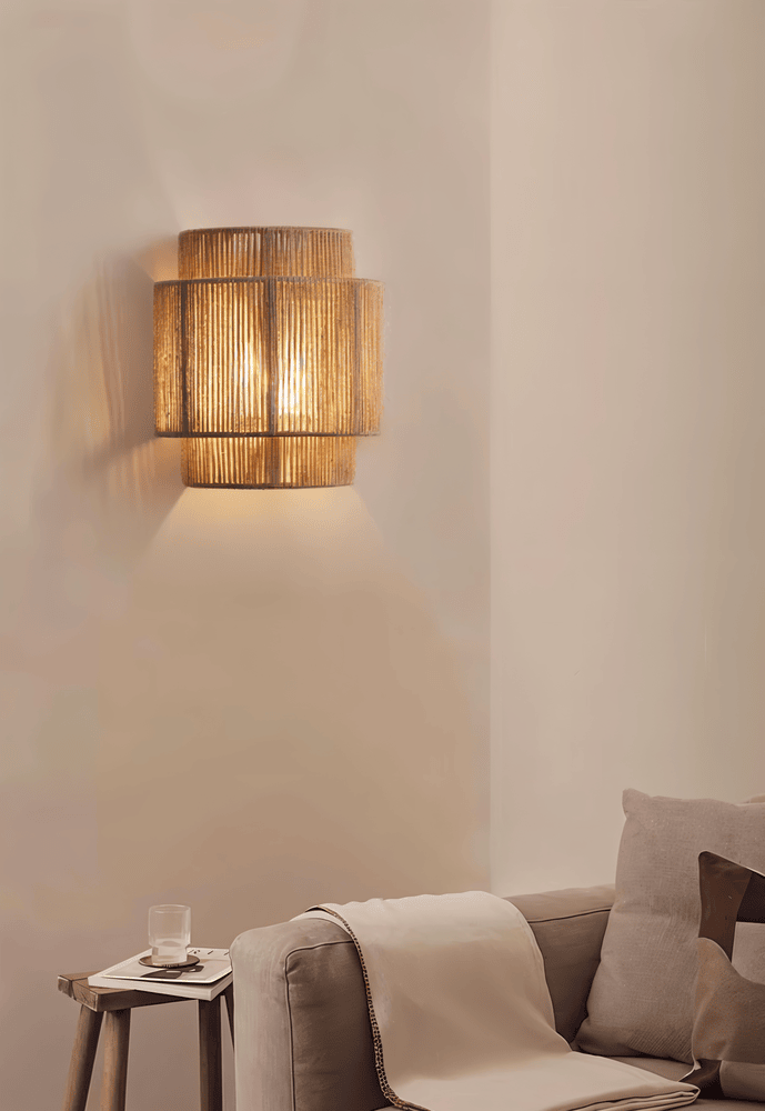 Wandleuchte | Hanfseil & E27 Fassung | Rustikal & Dekorativ