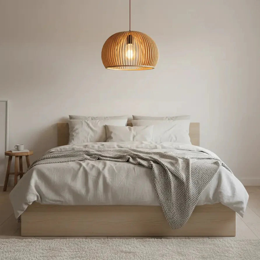 Pendelleuchte | Holz Kugelform Ø33 cm & Ø45 cm | Natürlich & Warm