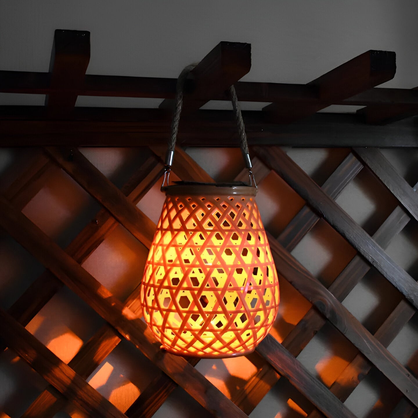 Solar-Outdoor-Laterne Rattanoptik | LED Warmweiß | Garten & Terrasse