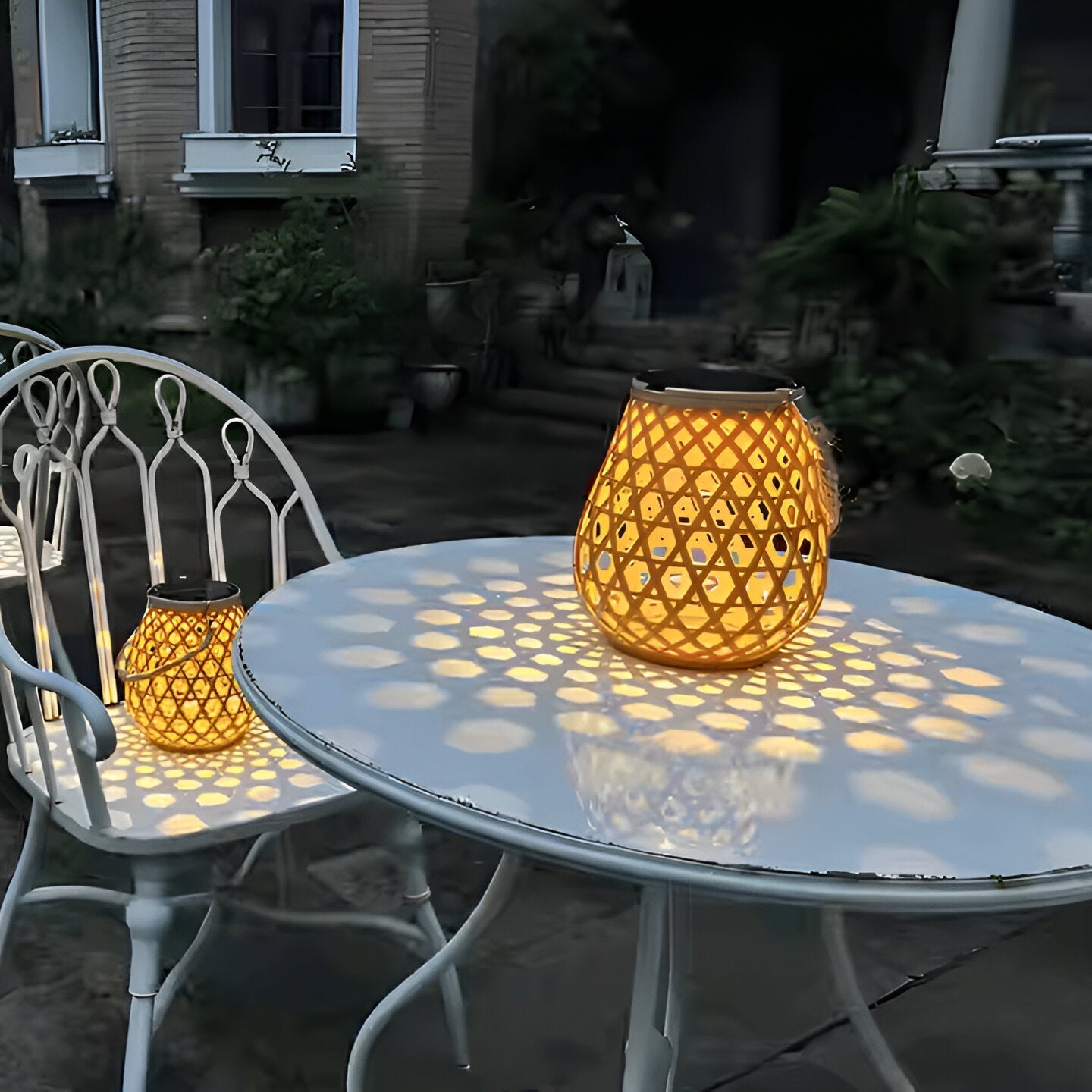 Solar-Outdoor-Laterne Rattanoptik | LED Warmweiß | Garten & Terrasse