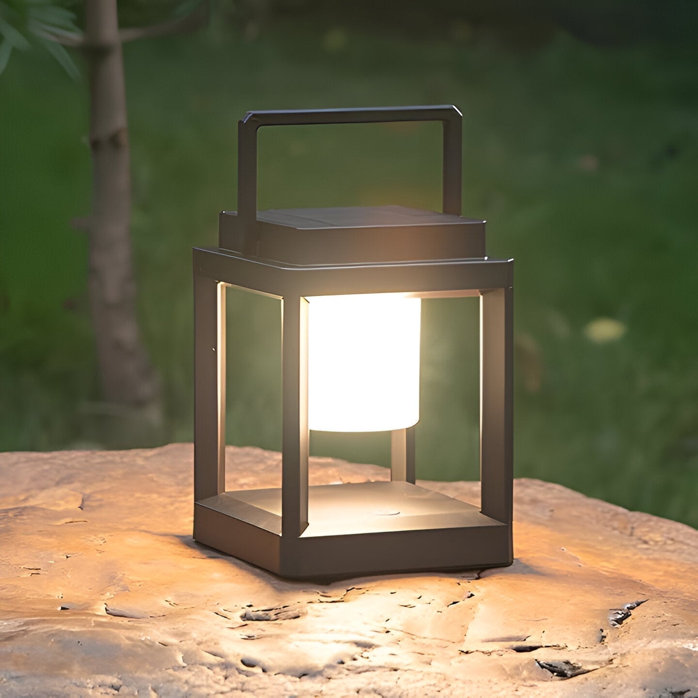 Solar-Outdoor-Laterne LED | Tragbar mit Griff | USB & Solar | IP44