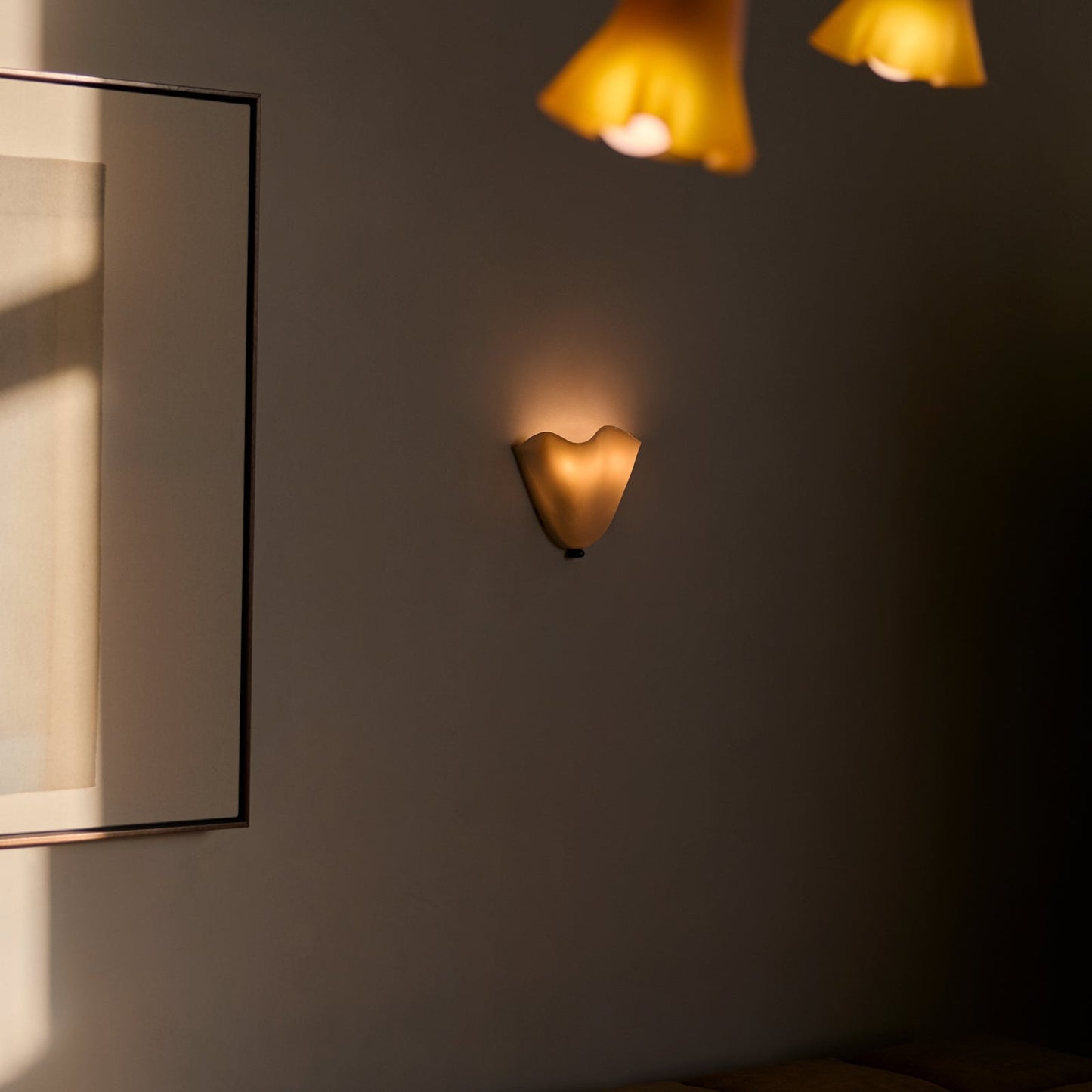 LED-Wandleuchte | Retro-Buntglas & Schalendesign | Warmweißes Licht