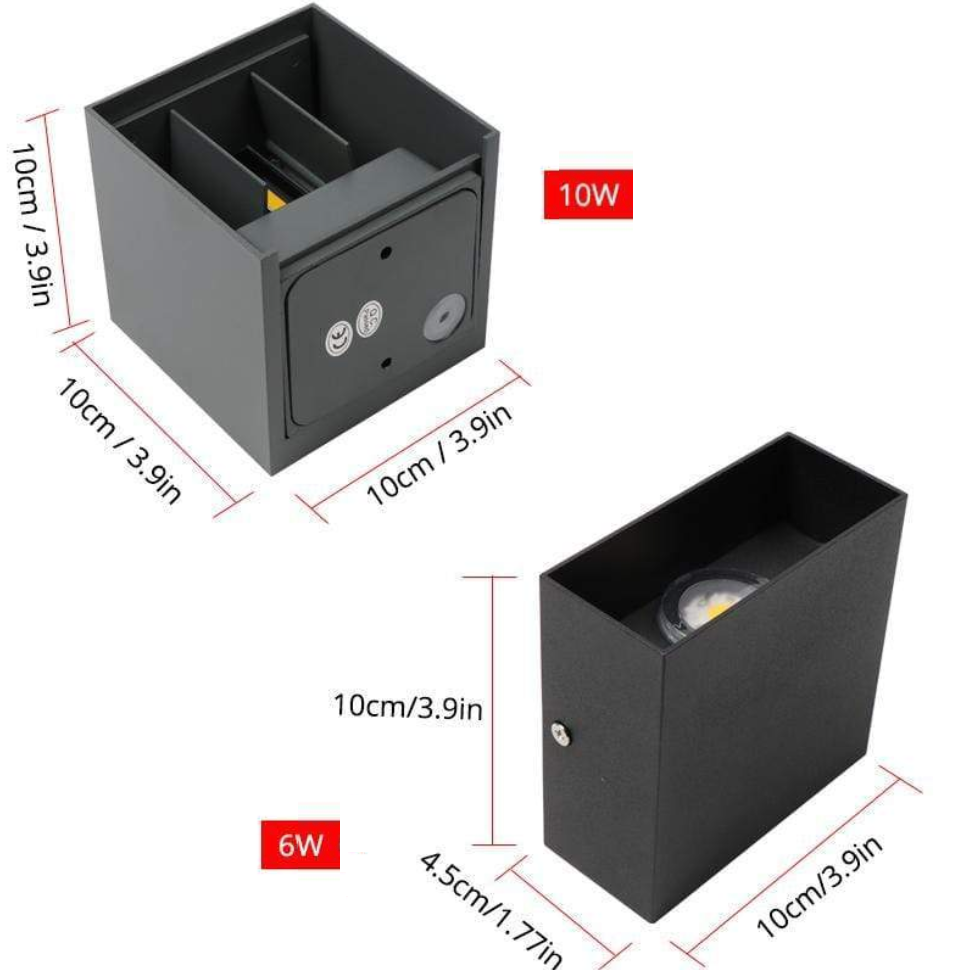 LED-Wandleuchte Aluminium | Wasserdicht | Verstellbarer Lichtstrahl | Modern