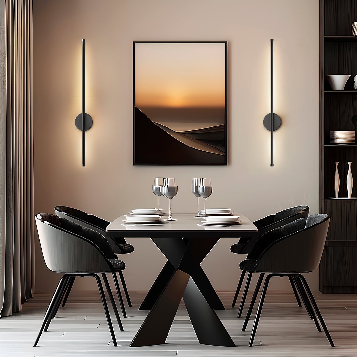 LED-Wandleuchte | 2-teiliges Set | Batteriebetrieben | Innenbereich