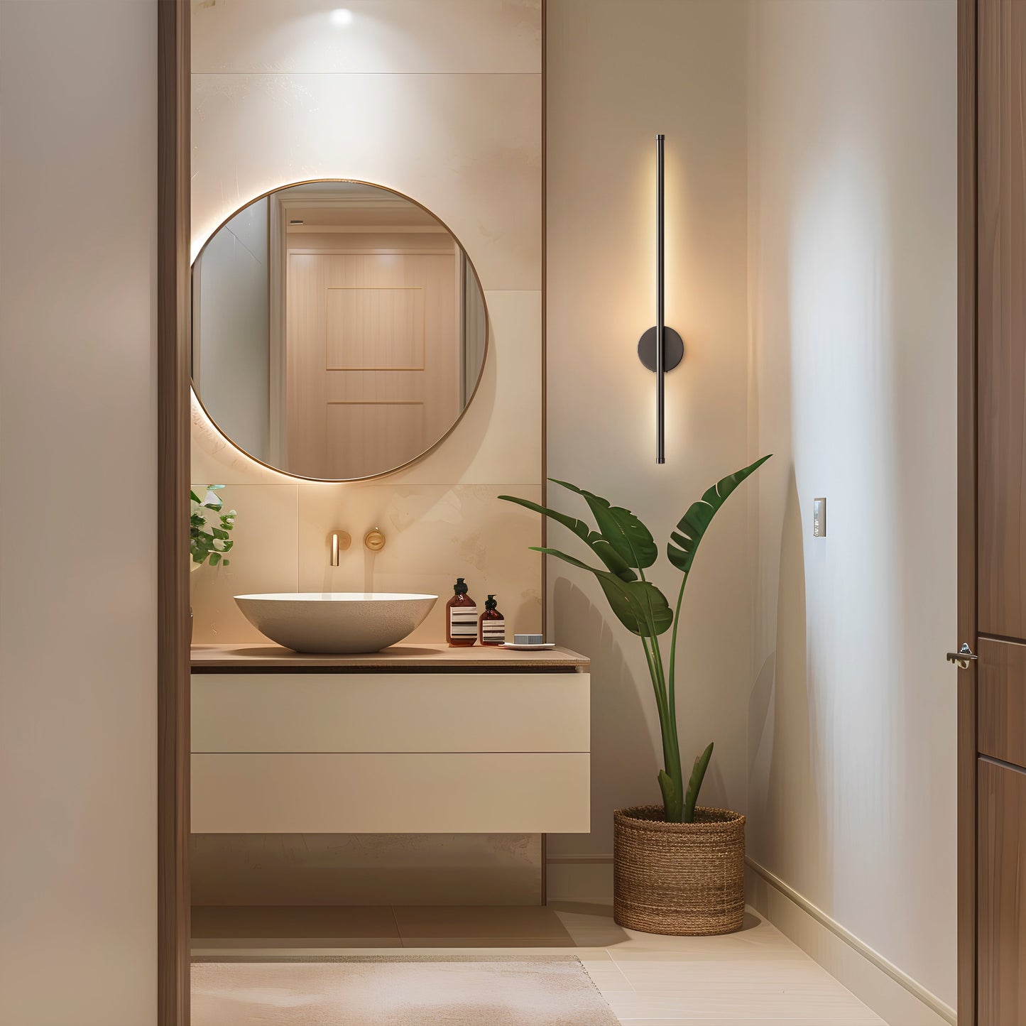 LED-Wandleuchte | 2-teiliges Set | Batteriebetrieben | Innenbereich