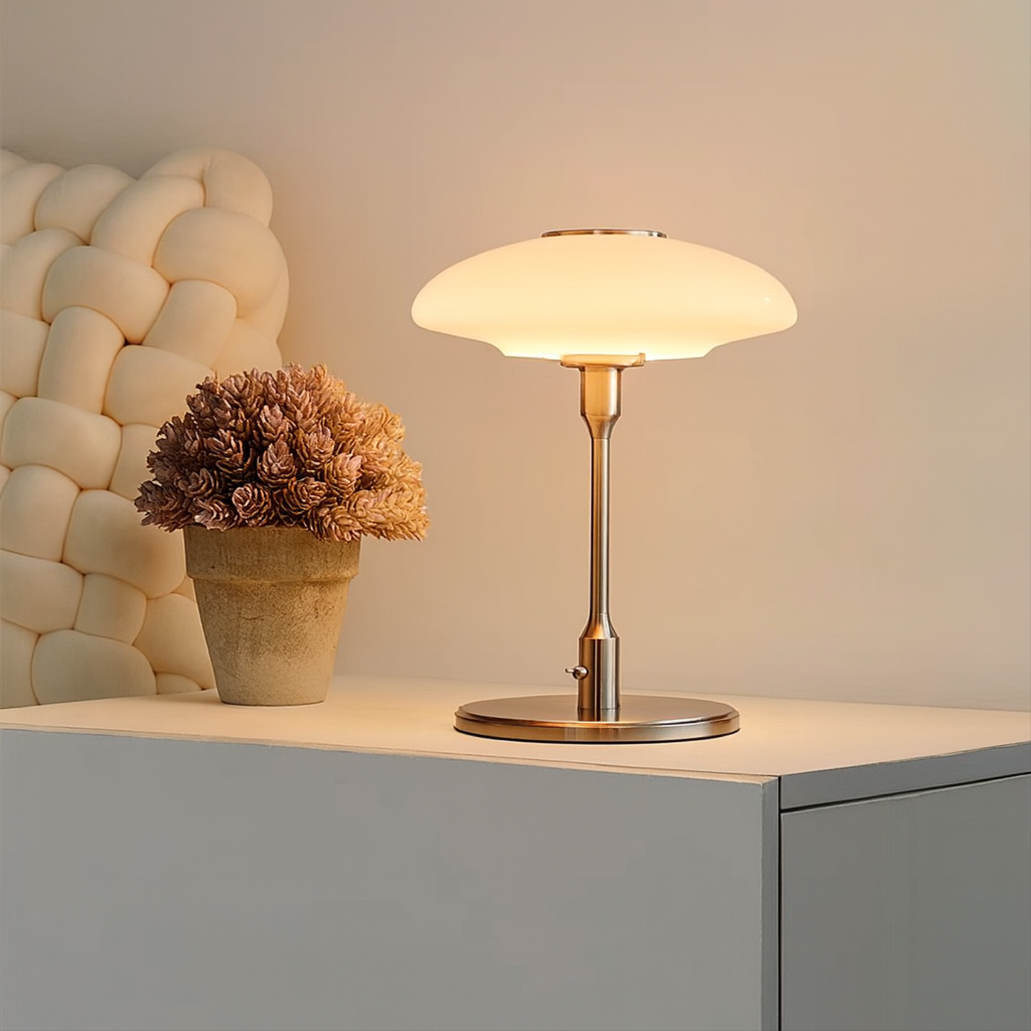 Tischlampe Skandinavisch Glas Metall | E14 | Warmweiß | Modern