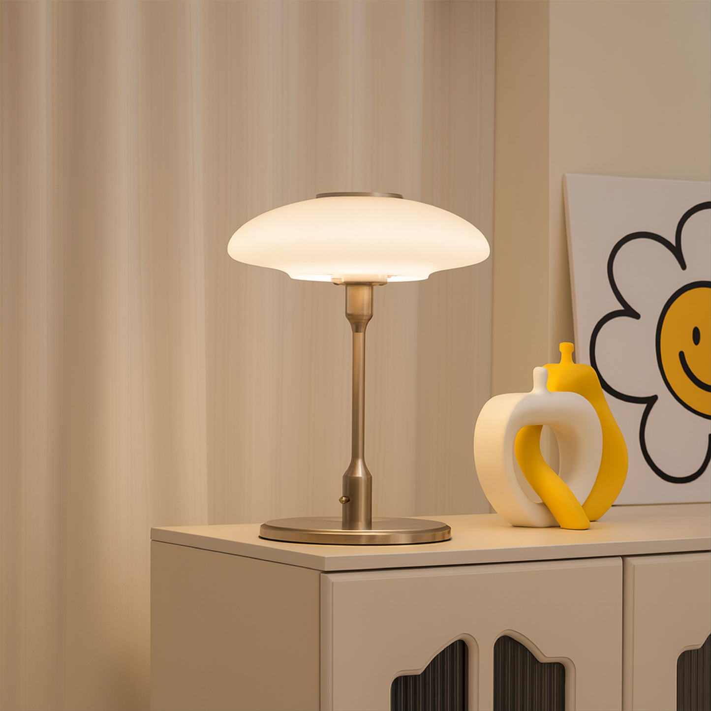 Tischlampe Skandinavisch Glas Metall | E14 | Warmweiß | Modern