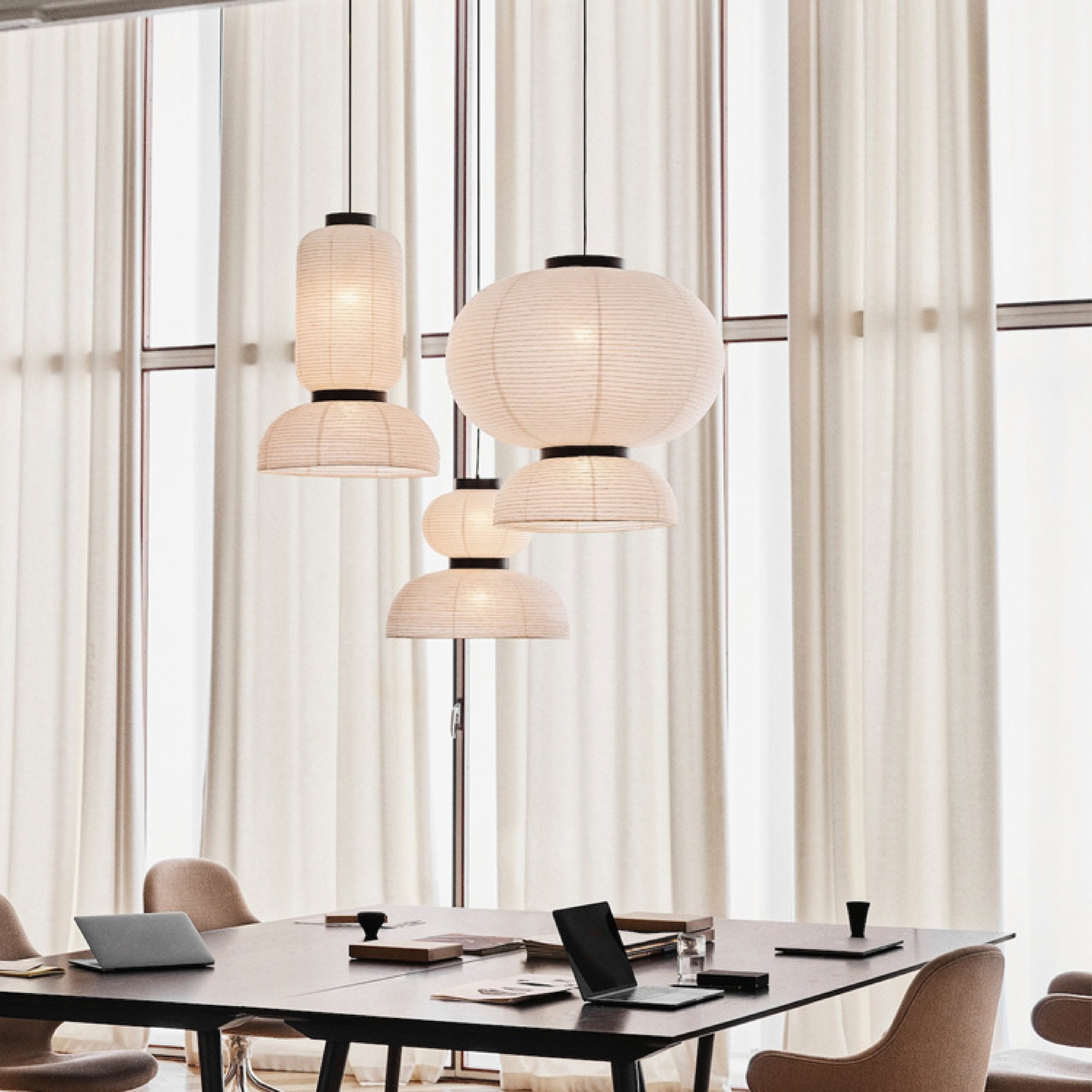 Pendelleuchte Stoff Wabi-Sabi | E27 | LED | Warmweiß