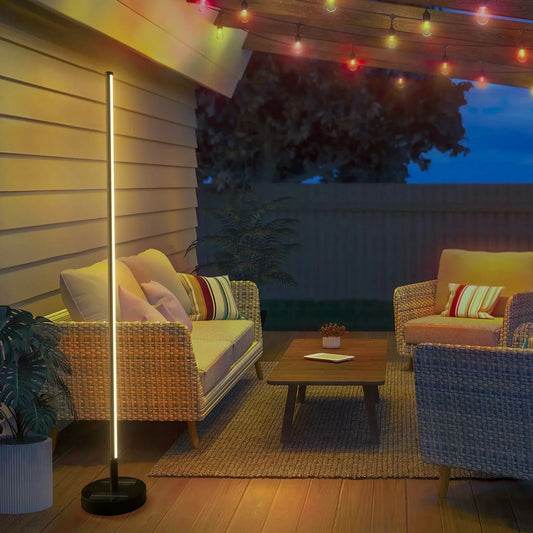 Solar-Stehlampe Außen | LED | IP65 Wasserdicht | Garten & Terrasse