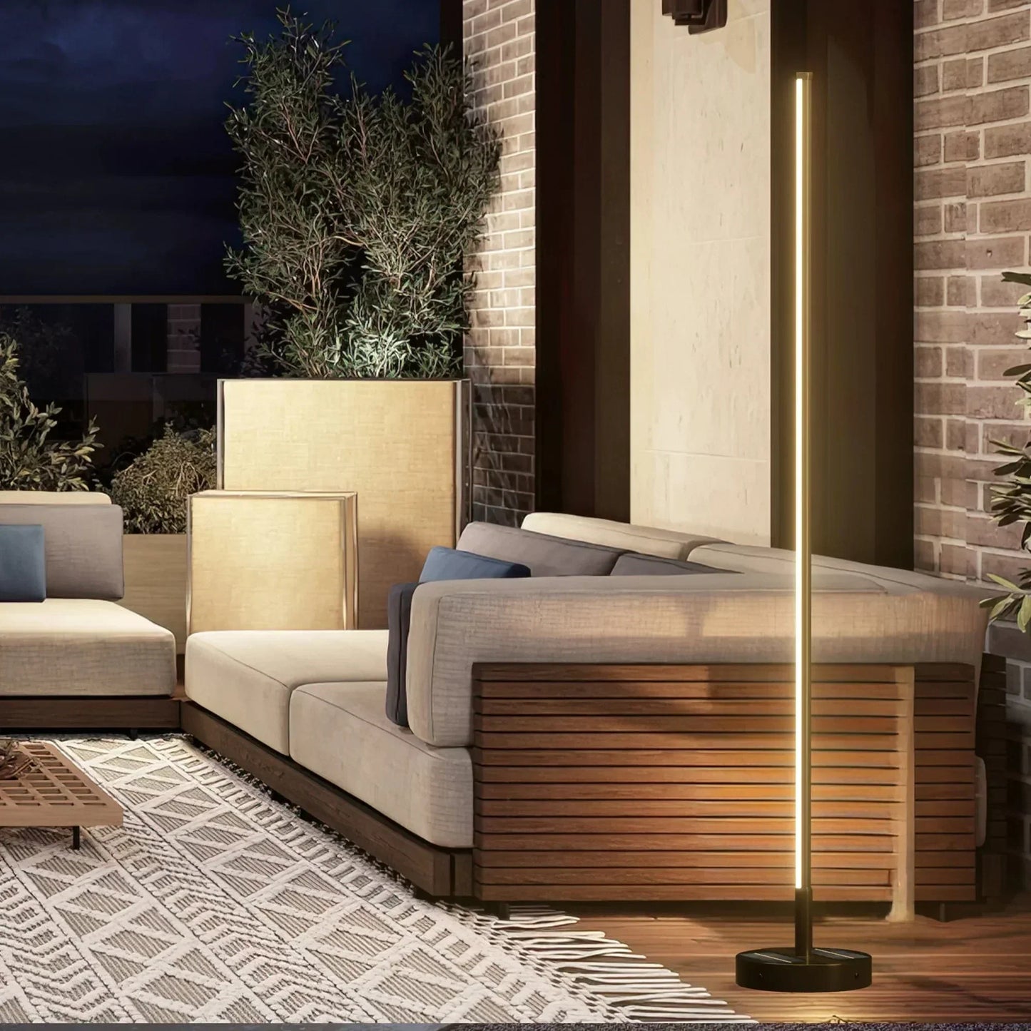 Solar-Stehlampe Außen | LED | IP65 Wasserdicht | Garten & Terrasse
