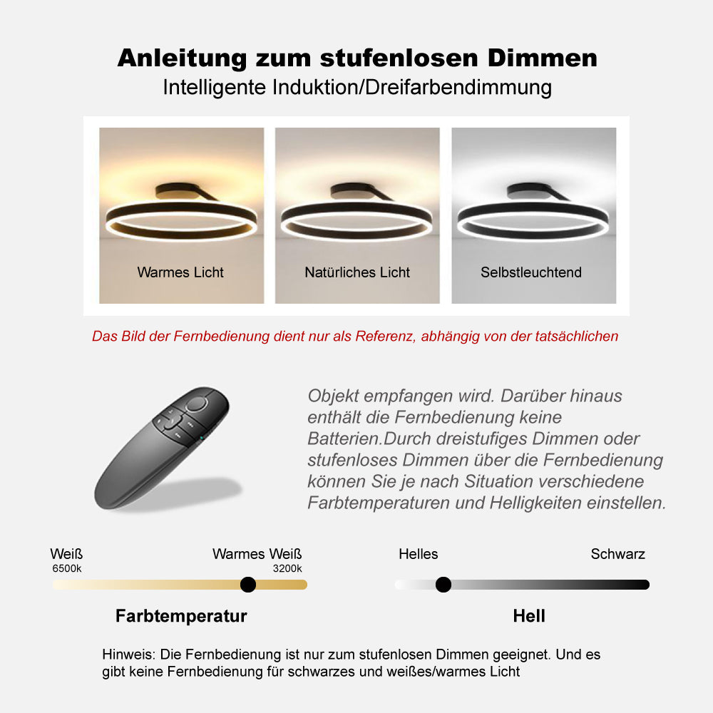 LED-Deckenleuchte | Modernes Metall-Design | Wohnzimmer & Esszimmer