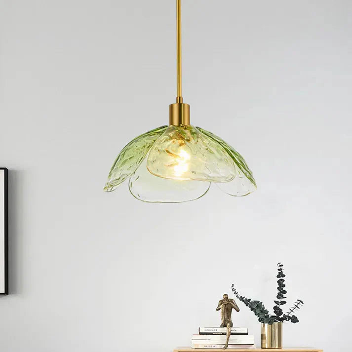 Glas-Pendelleuchte Blütenform | E27 LED | Modern & Elegant | Warmweiß