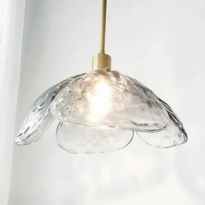 Glas-Pendelleuchte Blütenform | E27 LED | Modern & Elegant | Warmweiß