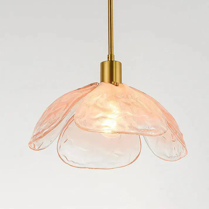 Glas-Pendelleuchte Blütenform | E27 LED | Modern & Elegant | Warmweiß