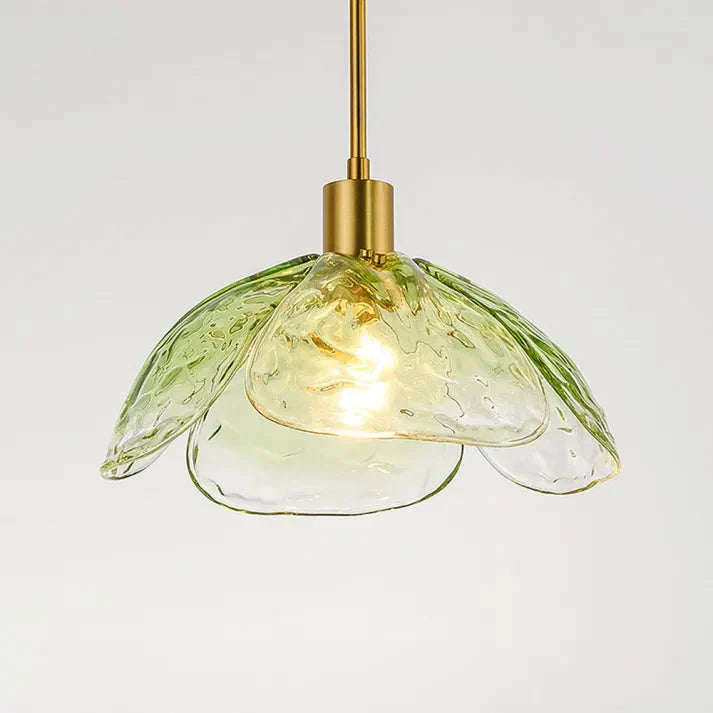 Glas-Pendelleuchte Blütenform | E27 LED | Modern & Elegant | Warmweiß