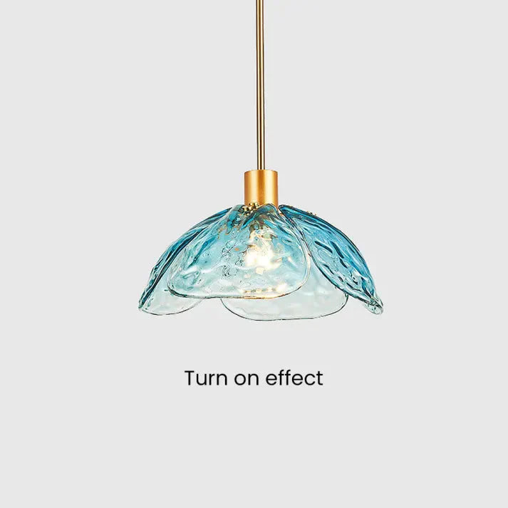 Glas-Pendelleuchte Blütenform | E27 LED | Modern & Elegant | Warmweiß