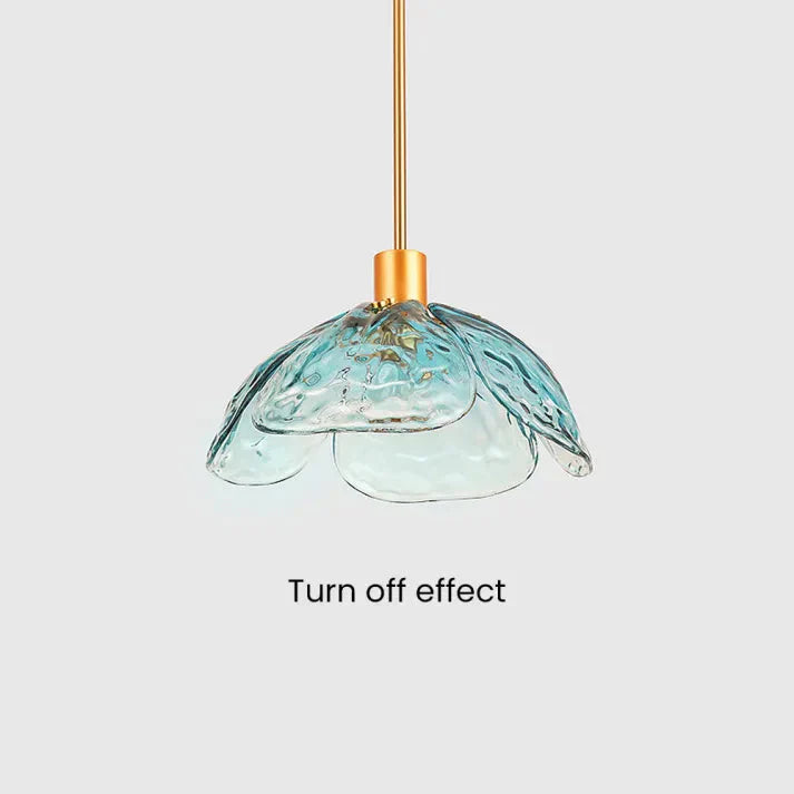 Glas-Pendelleuchte Blütenform | E27 LED | Modern & Elegant | Warmweiß