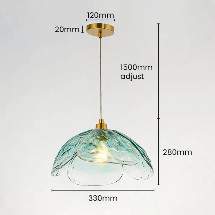 Glas-Pendelleuchte Blütenform | E27 LED | Modern & Elegant | Warmweiß