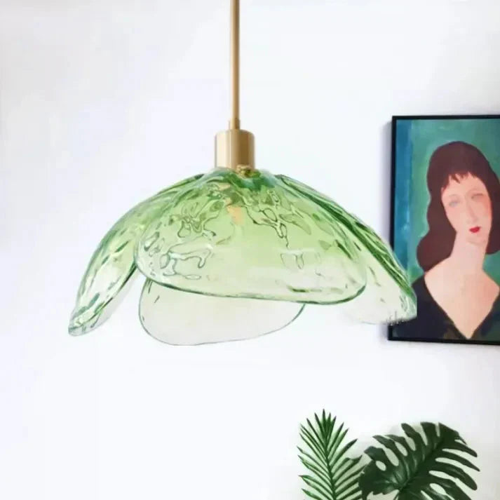 Glas-Pendelleuchte Blütenform | E27 LED | Modern & Elegant | Warmweiß