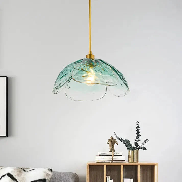 Glas-Pendelleuchte Blütenform | E27 LED | Modern & Elegant | Warmweiß