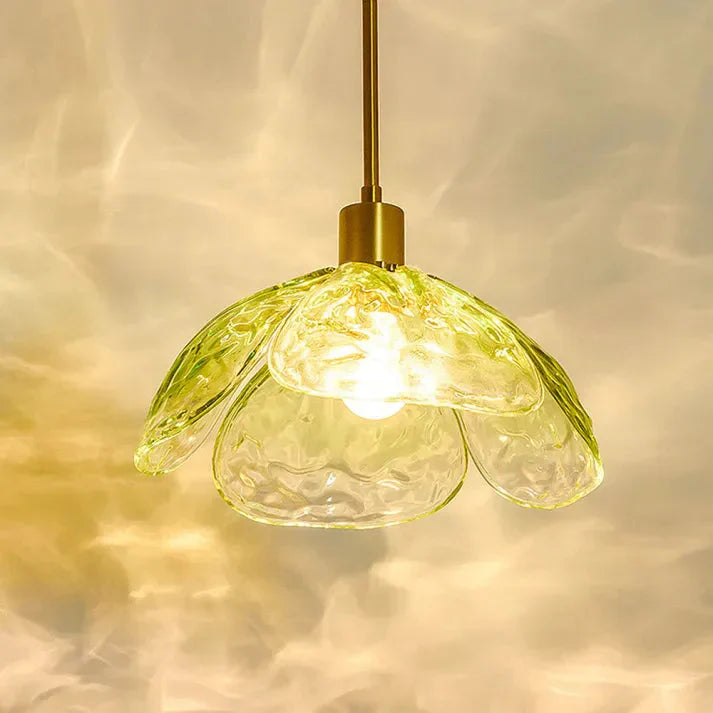 Glas-Pendelleuchte Blütenform | E27 LED | Modern & Elegant | Warmweiß