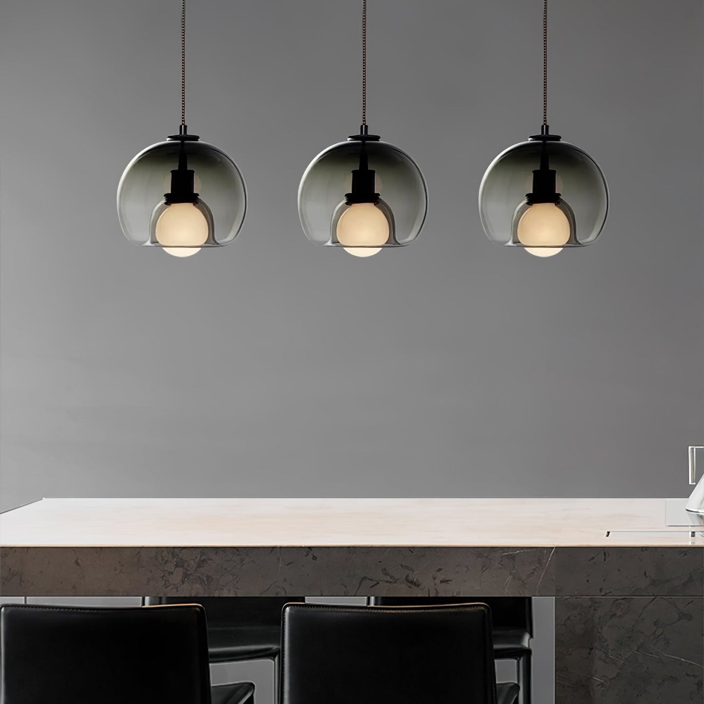 Glas-Pendelleuchte Minimalistisch | E26/E27 LED | Verstellbares Kabel | Modern