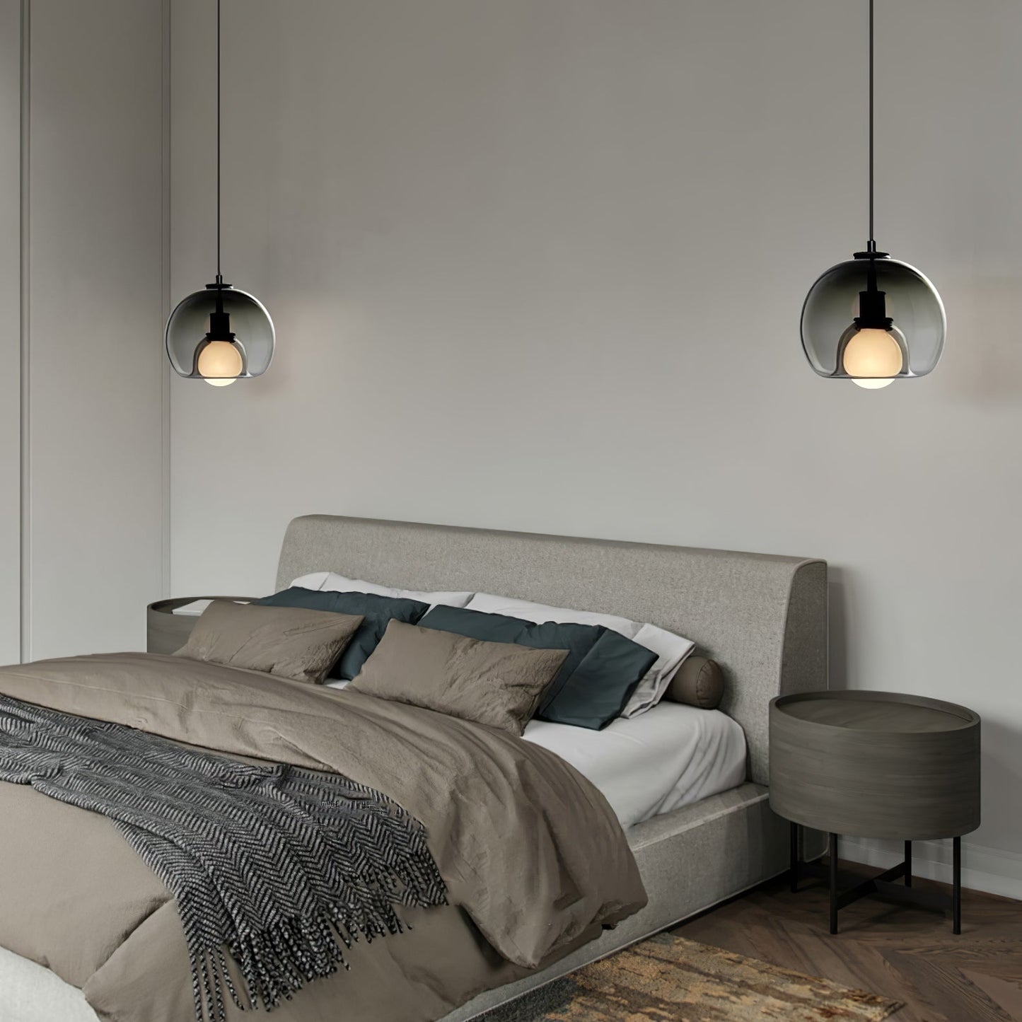 Glas-Pendelleuchte Minimalistisch | E26/E27 LED | Verstellbares Kabel | Modern