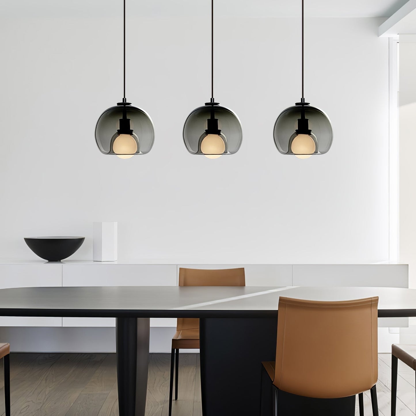 Glas-Pendelleuchte Minimalistisch | E26/E27 LED | Verstellbares Kabel | Modern