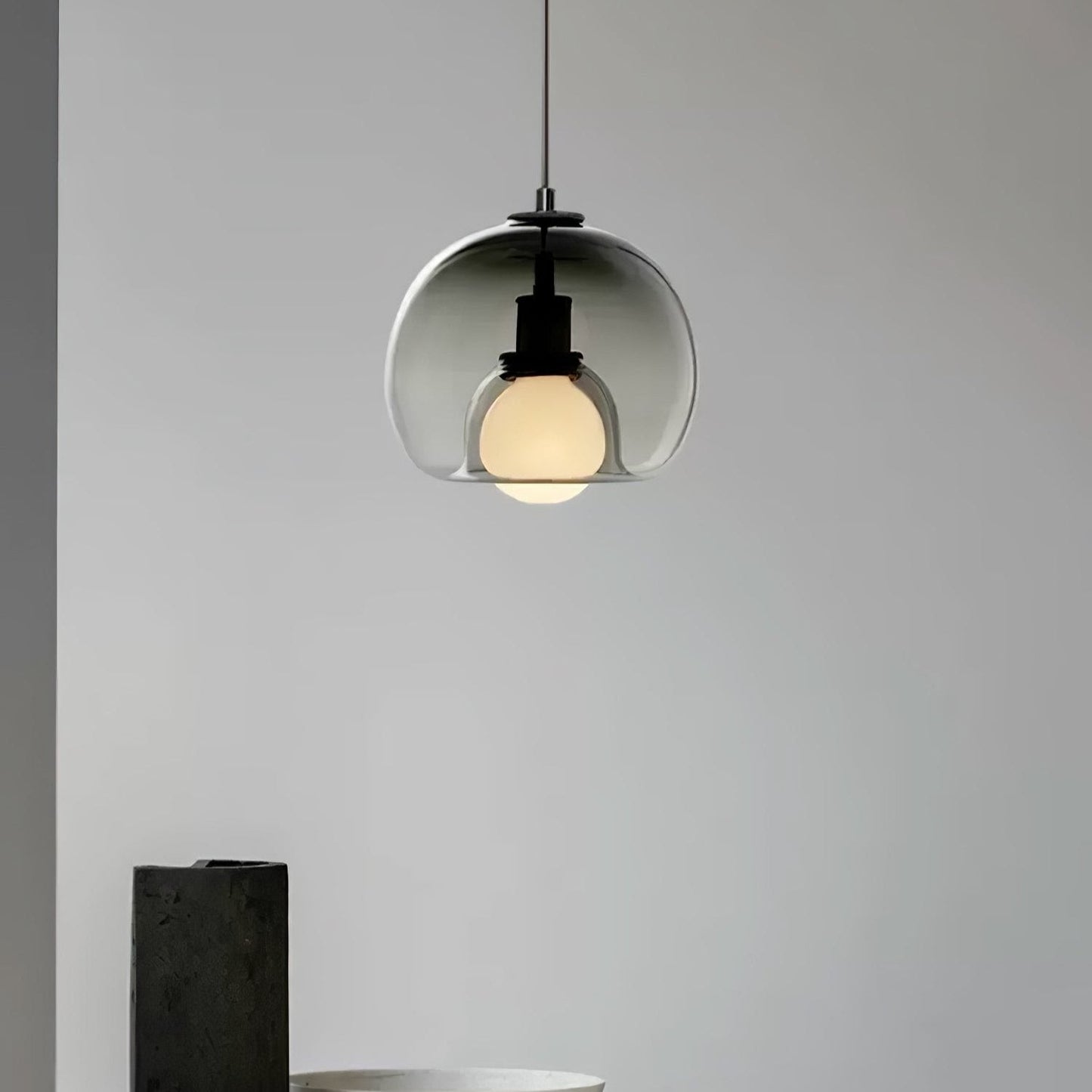 Glas-Pendelleuchte Minimalistisch | E26/E27 LED | Verstellbares Kabel | Modern