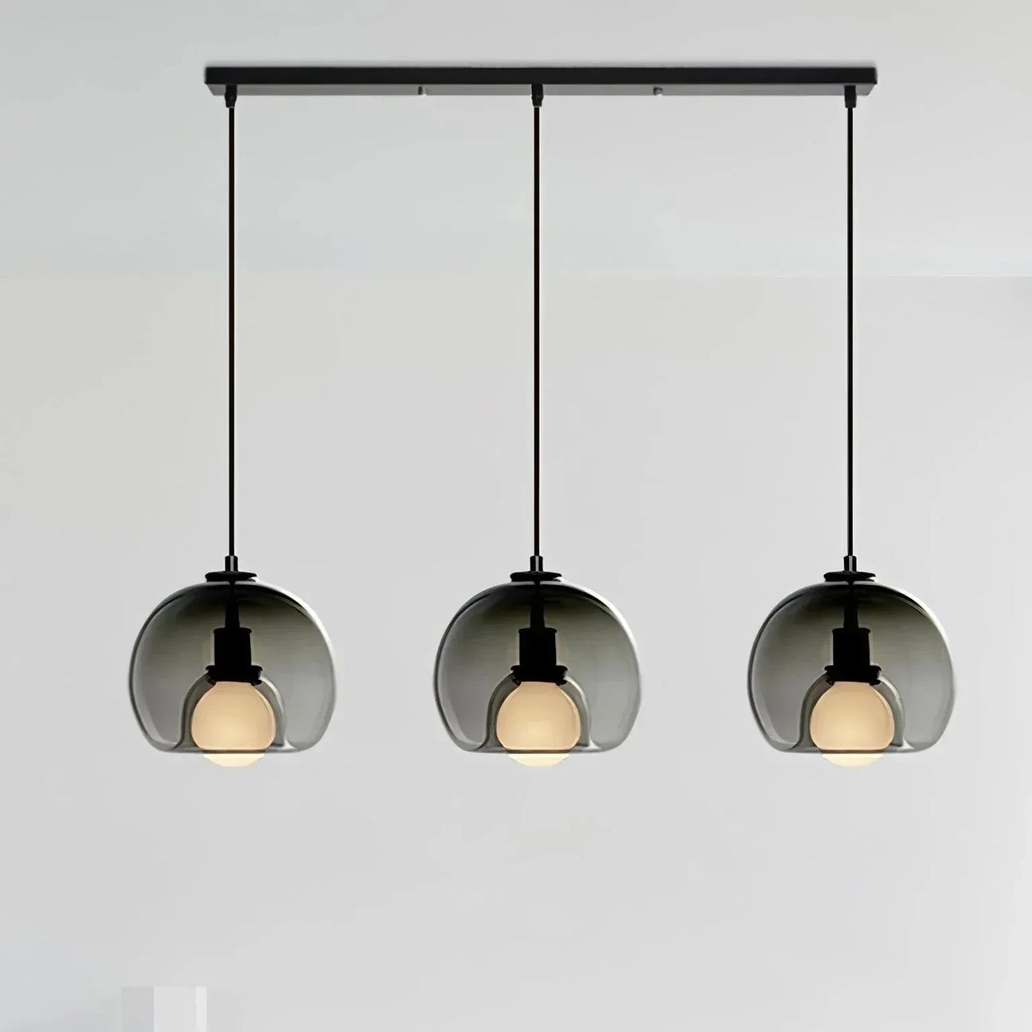 Glas-Pendelleuchte Minimalistisch | E26/E27 LED | Verstellbares Kabel | Modern