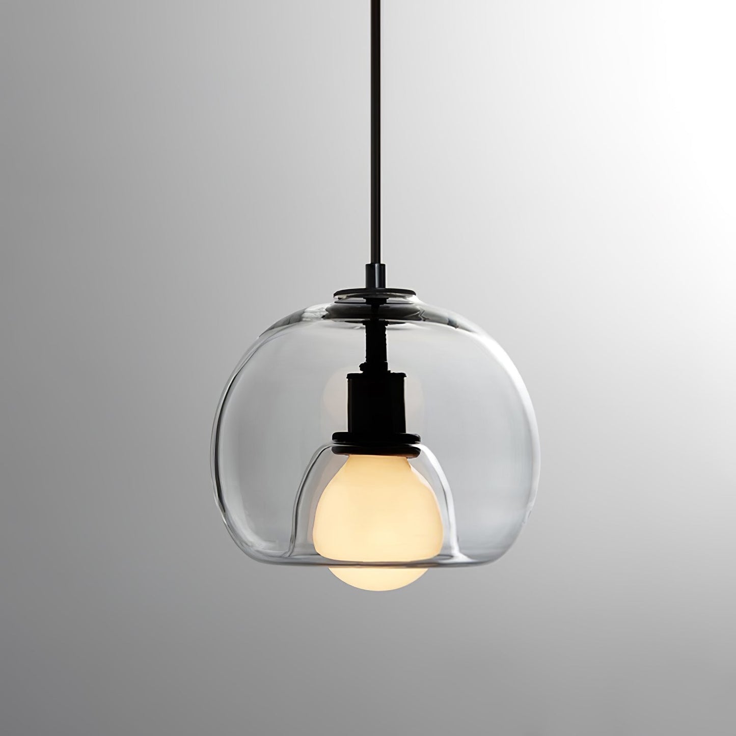 Glas-Pendelleuchte Minimalistisch | E26/E27 LED | Verstellbares Kabel | Modern