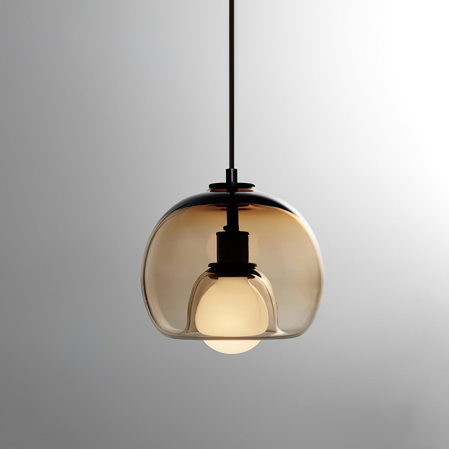 Glas-Pendelleuchte Minimalistisch | E26/E27 LED | Verstellbares Kabel | Modern