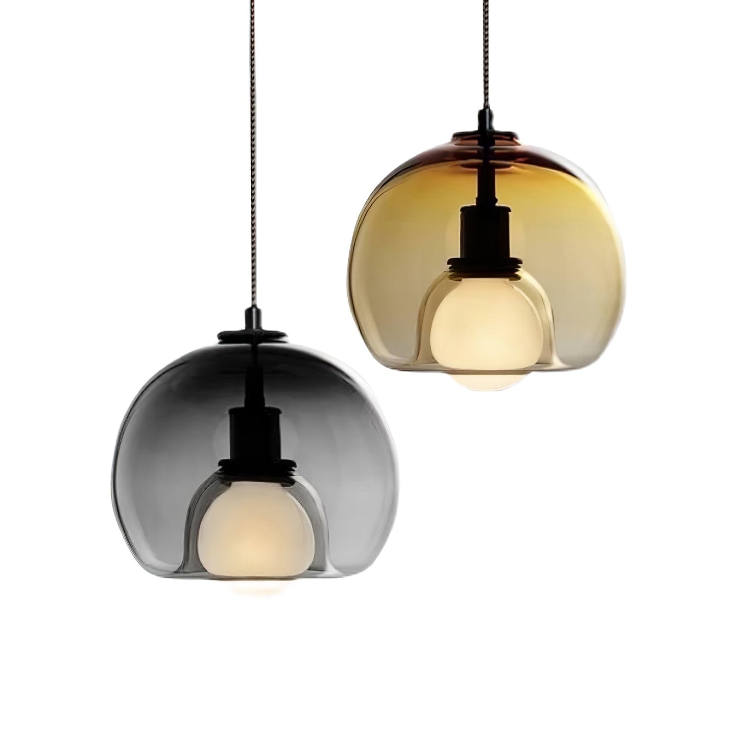 Glas-Pendelleuchte Minimalistisch | E26/E27 LED | Verstellbares Kabel | Modern