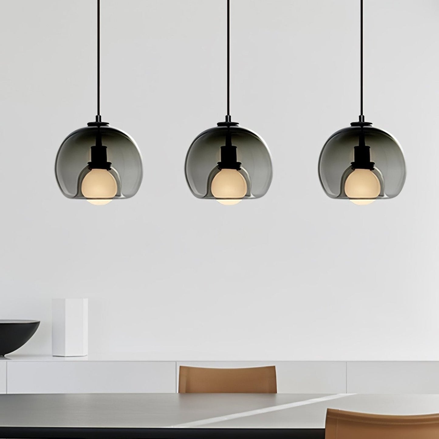 Glas-Pendelleuchte Minimalistisch | E26/E27 LED | Verstellbares Kabel | Modern