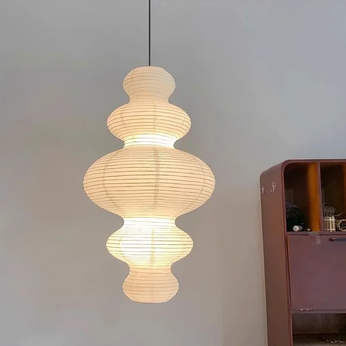 Pendelleuchte Reispapier Wolkenform | E27 | Warmweiß | Modern