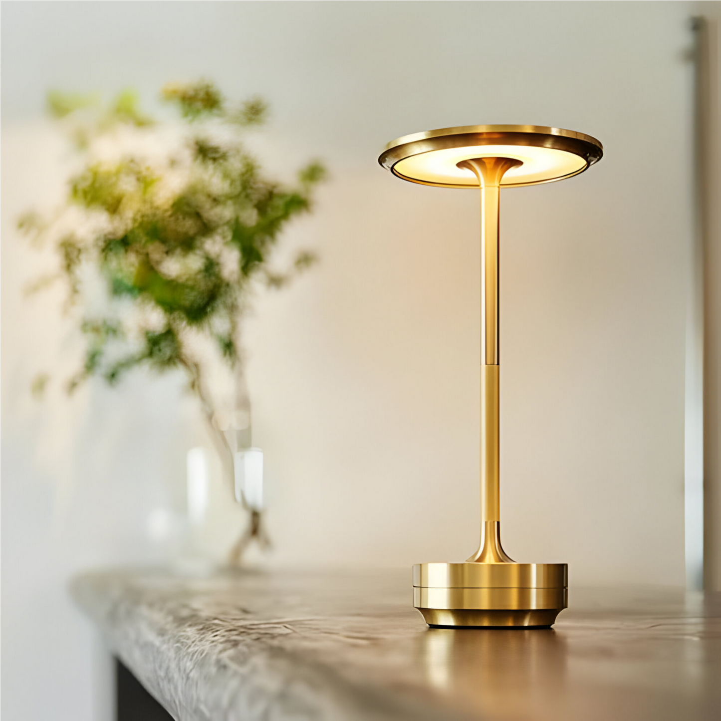 LED-Tischlampe Kabellos | Dimmbar 3 Stufen | Modern | USB