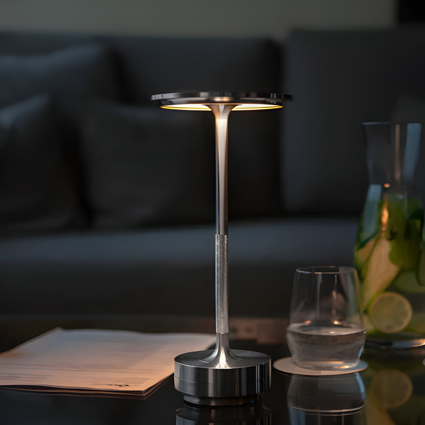 LED-Tischlampe Kabellos | Dimmbar 3 Stufen | Modern | USB