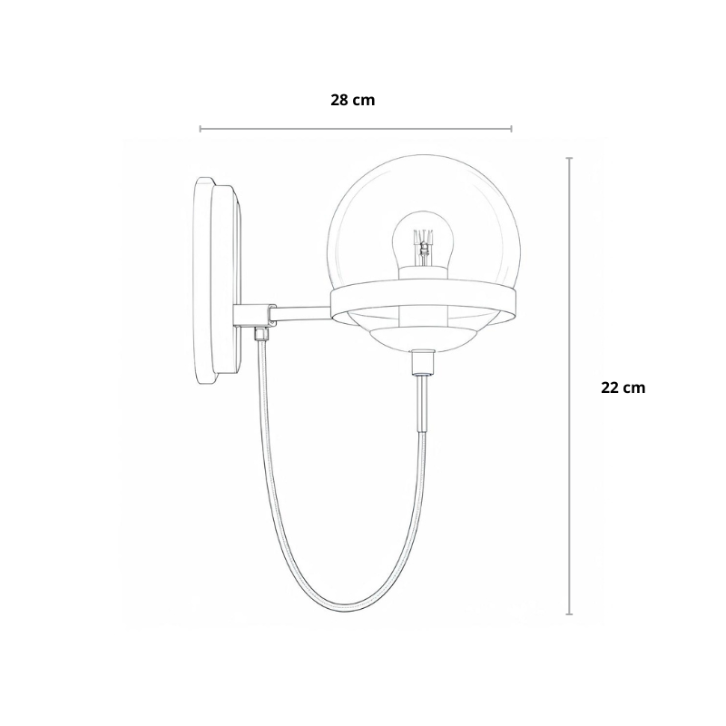 Industrielle Wandleuchte | Goldene Akzente | Modern & Stilvoll