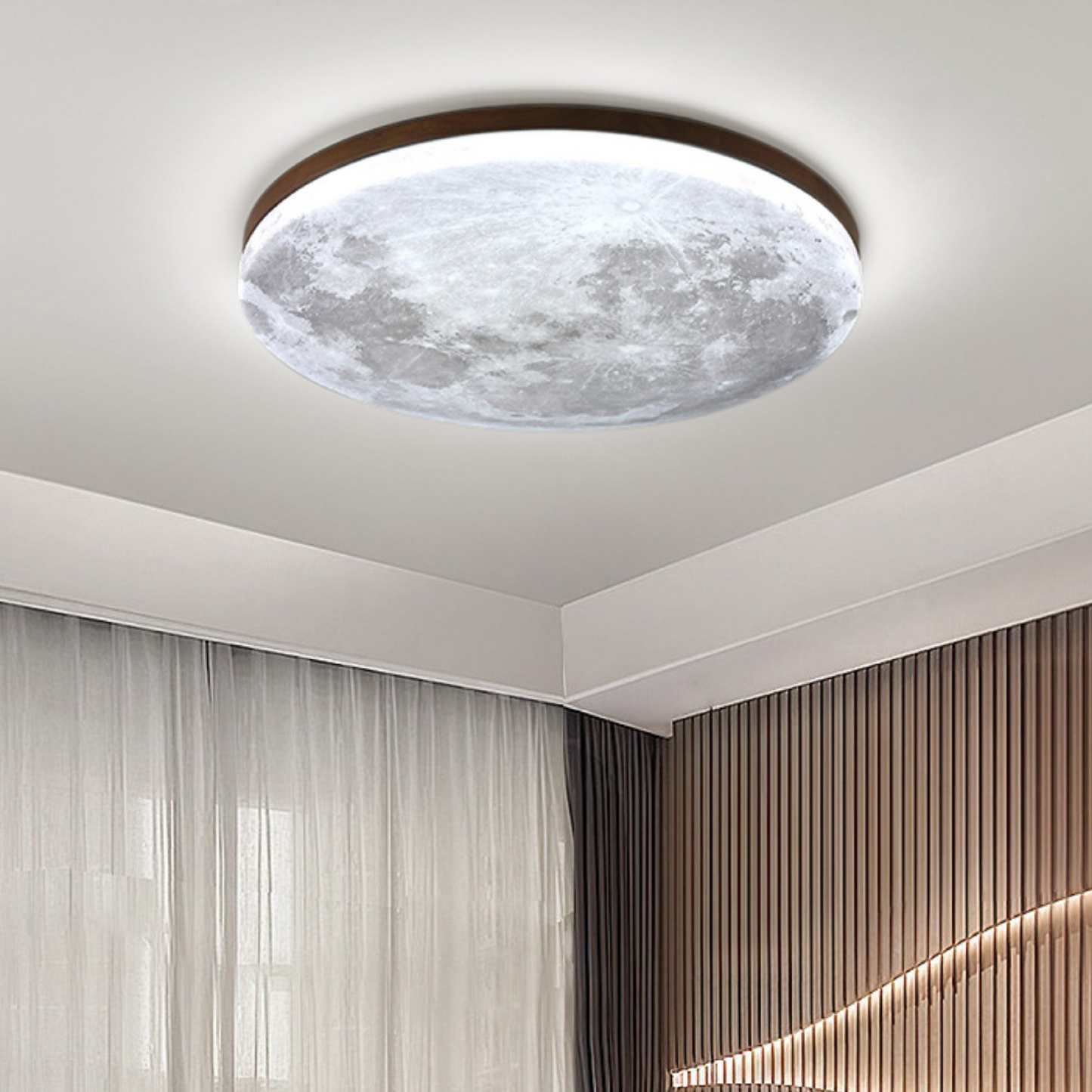 LED Deckenleuchte Mond | Dimmbar | Modern | Rund
