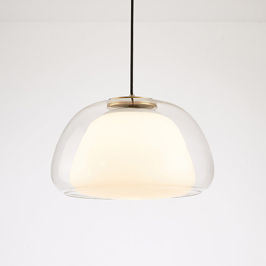 Pendelleuchte | Modernes Milchglas-Design | Höhenverstellbar | E27 Deckenbeleuchtung