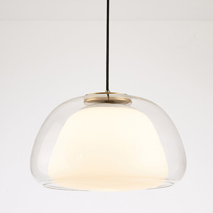 Pendelleuchte | Modernes Milchglas-Design | Höhenverstellbar | E27 Deckenbeleuchtung