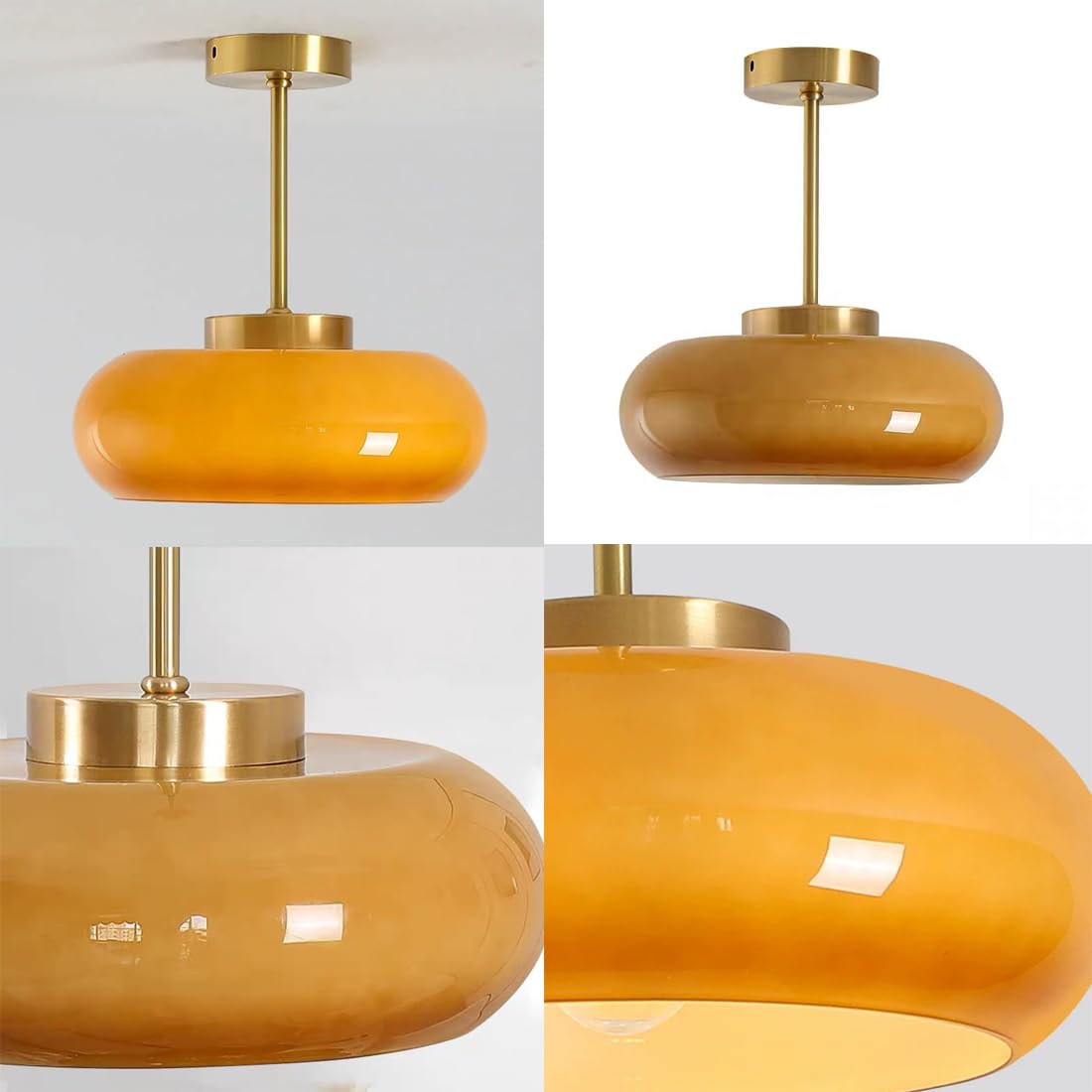 Deckenlampe Wohnzimmer Vintage Glas | E27