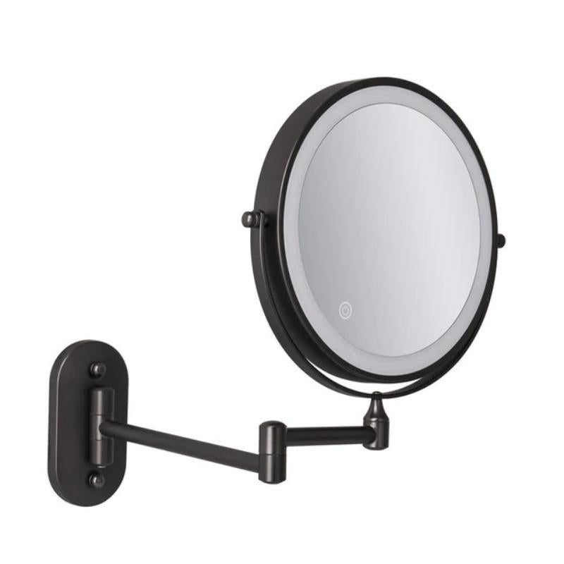 LED-Kosmetikspiegel | Vergrößerung | Wiederaufladbar | Schwarzes Design