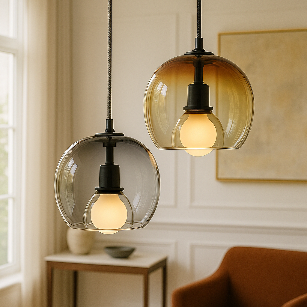 Pendelleuchte Ombre Glas | E27 | Warmweiß | Modern
